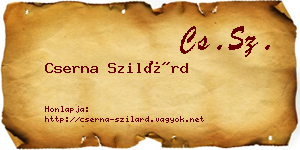 Cserna Szilárd névjegykártya